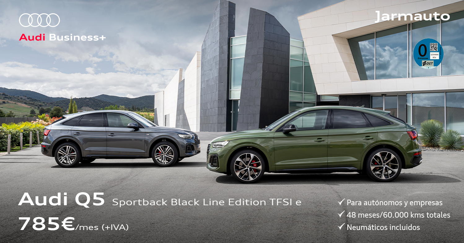 Oferta renting Audi Q5 Sportback híbrido Black Line para empresas